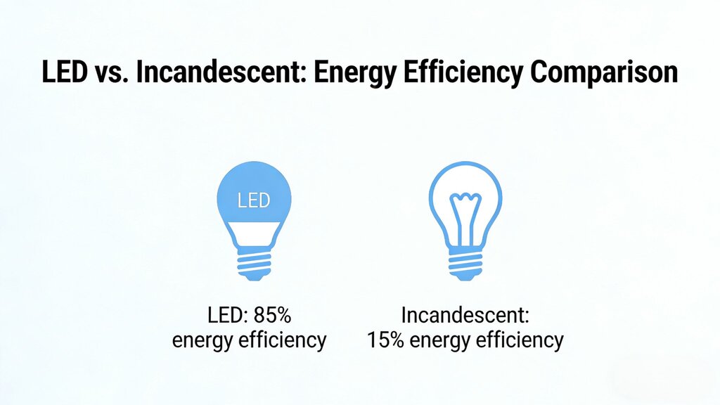 incandescent vs LED: energy comparison