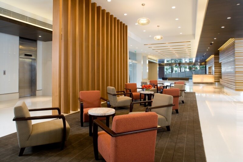 appropriate lighting design in the lobby