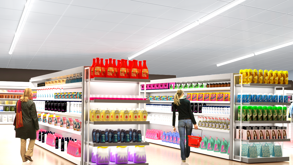 high lumen lighting solution in retail store